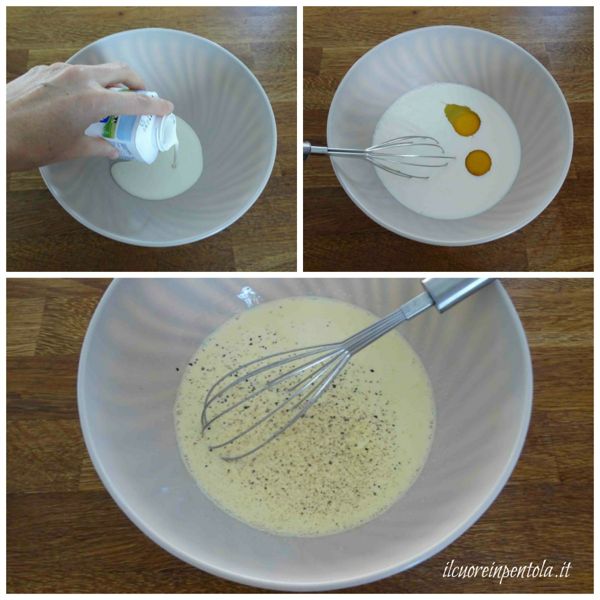 preparare panna e uova