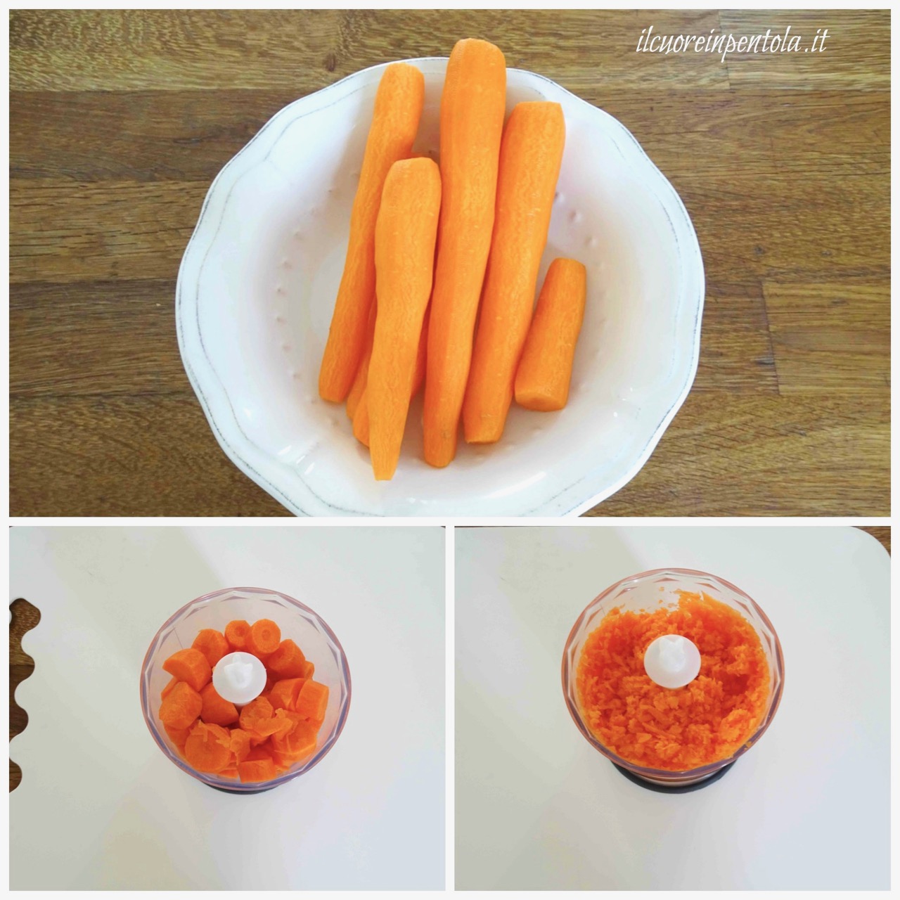 pelare e frullare carote