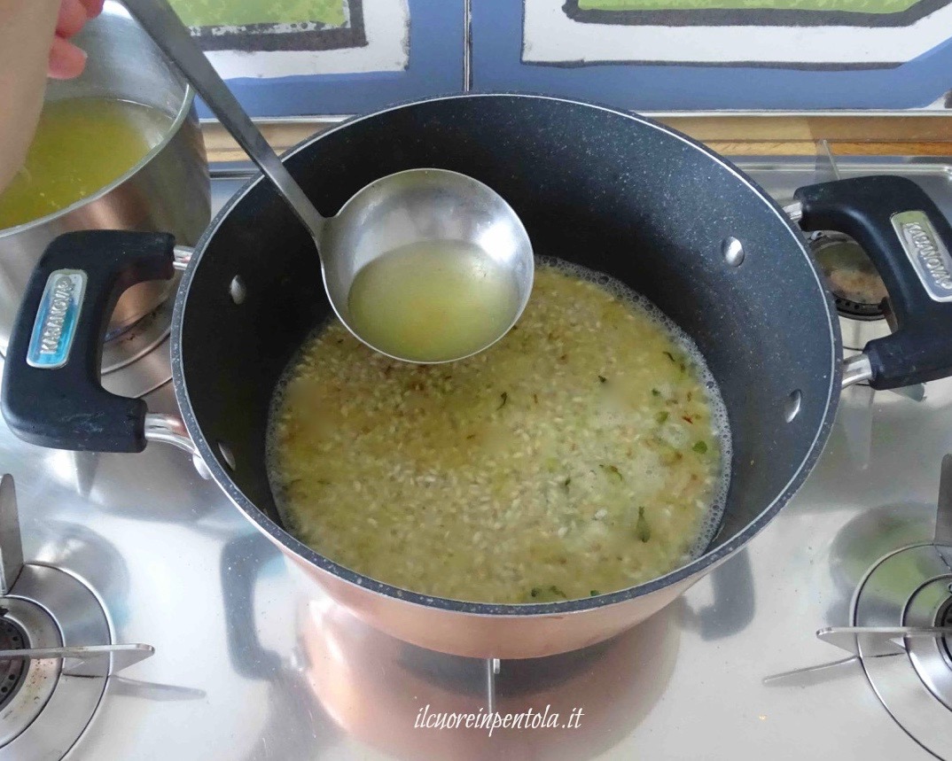 cuocere con brodo vegetale