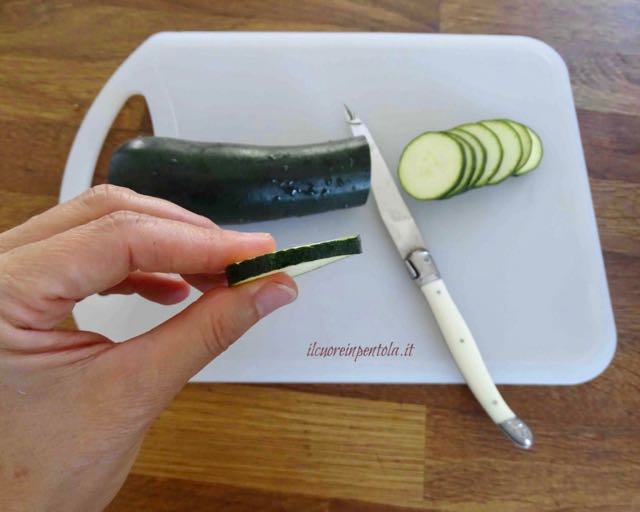affettare zucchine