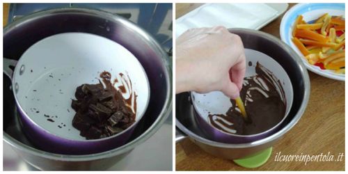 sciogliere cioccolato fondente
