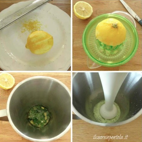 preparare succo di limone e prezzemolo