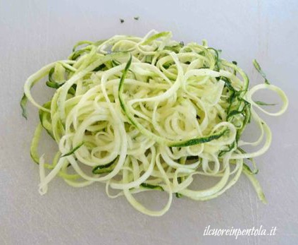 spaghetti di zucchine pronti