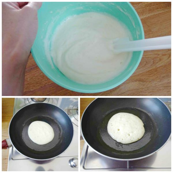 cuocere pancake nella padella
