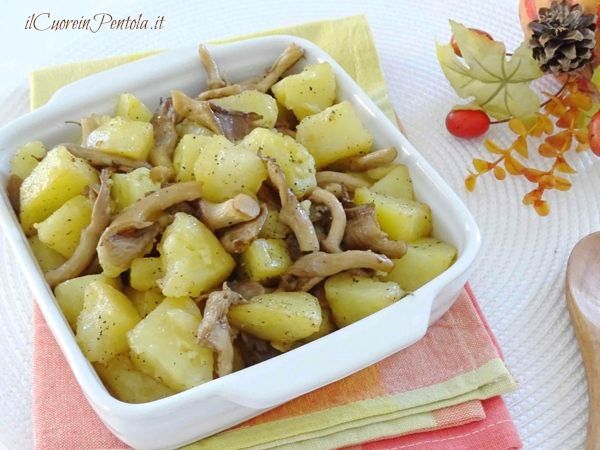 patate e funghi al forno