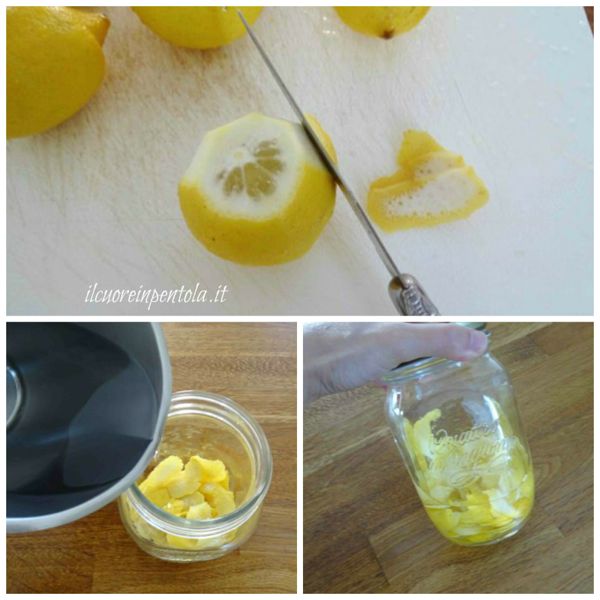 mettere a macerare bucce di limone