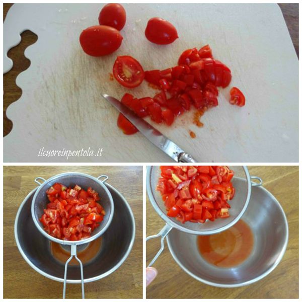 tagliare pomodori