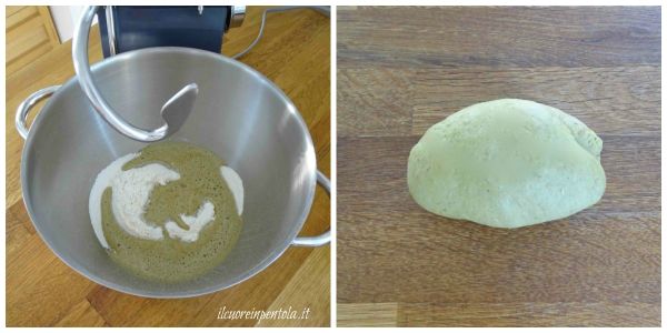setacciare la farina e aggiungere uova
