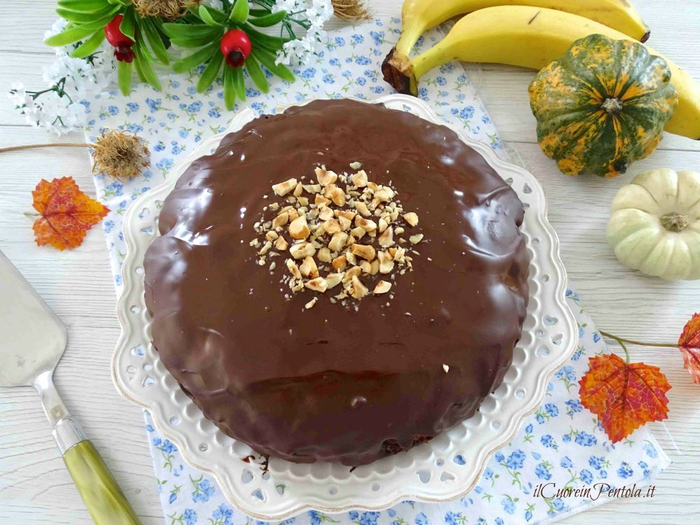torta banane e cioccolato