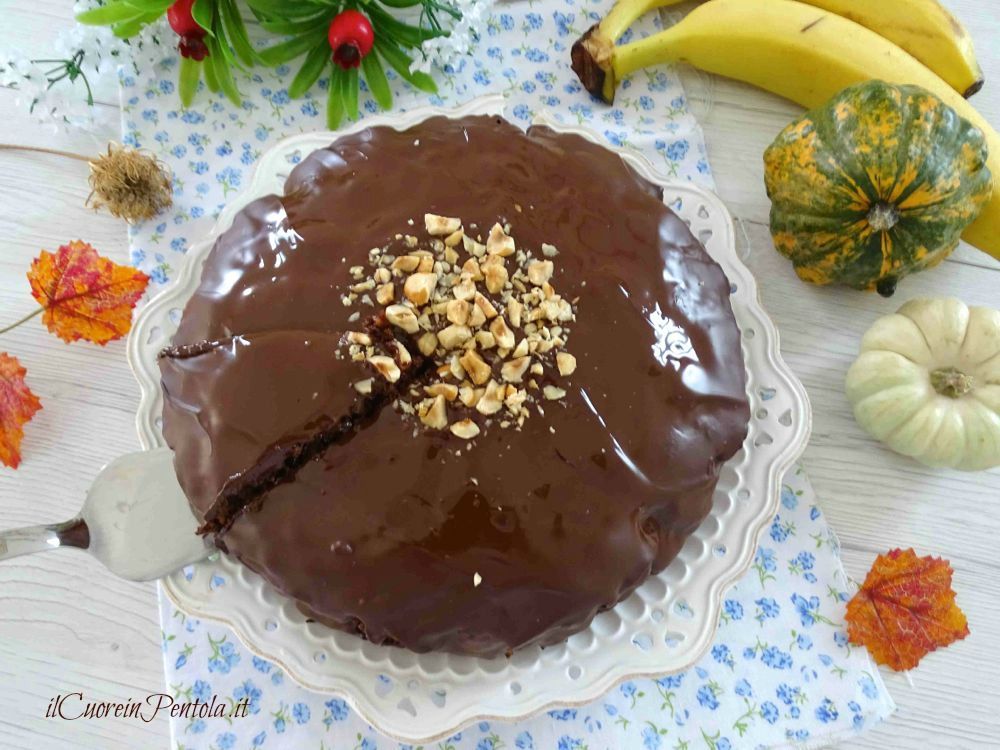 torta banane e cioccolato