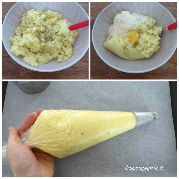 aggiungere uova e formaggio