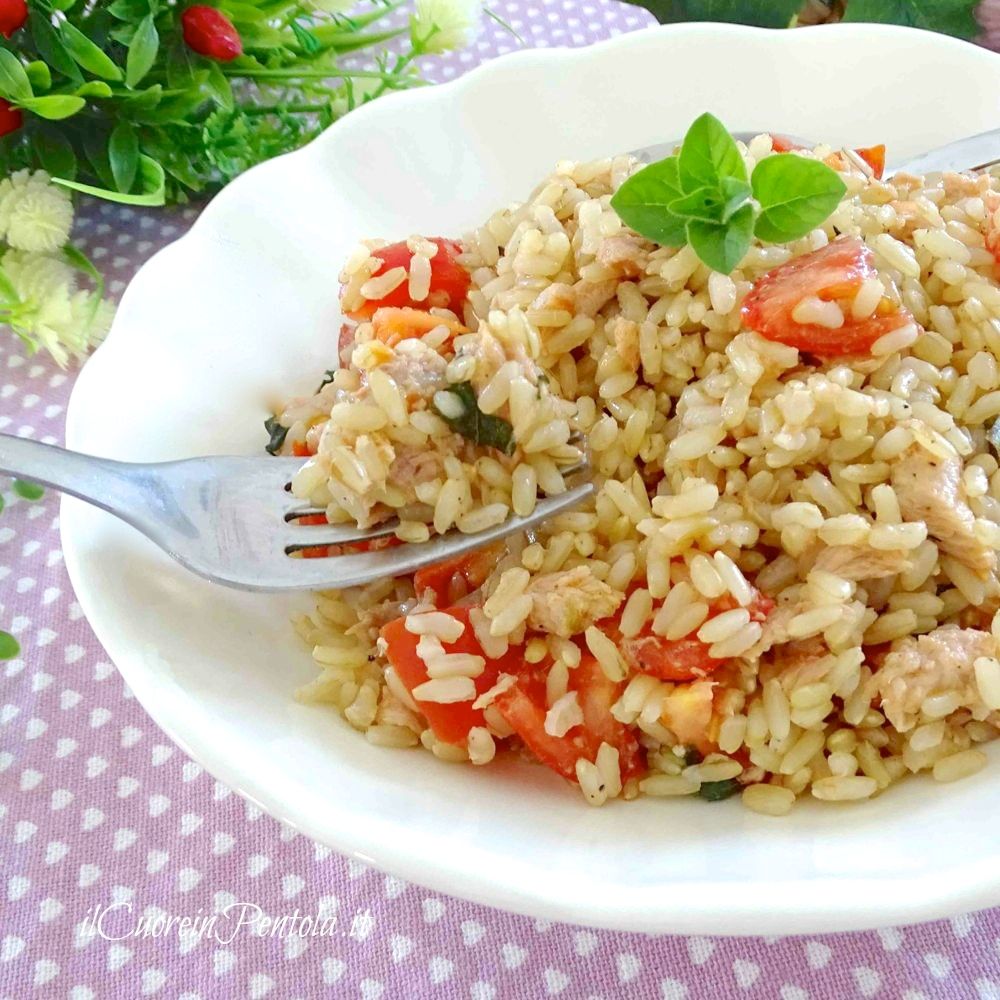 Insalata di riso integrale - Ricetta Insalata riso integrale Il Cuore in Pentola