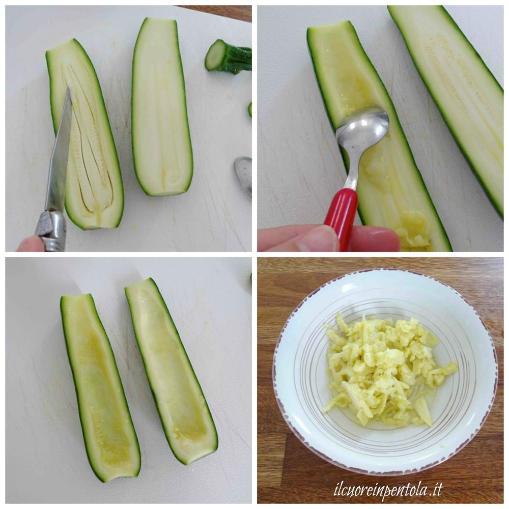 svuotare zucchine
