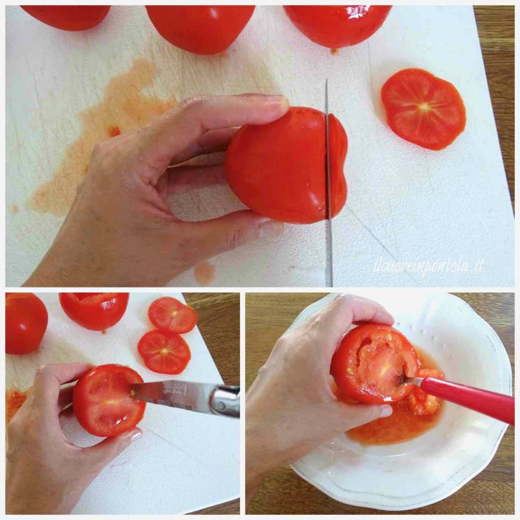 svuotare pomodori
