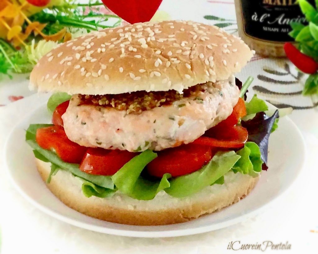 hamburger di salmone