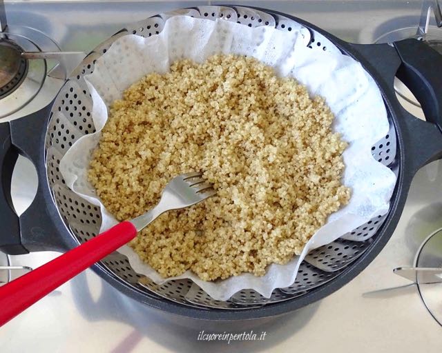 cuocere la quinoa a vapore