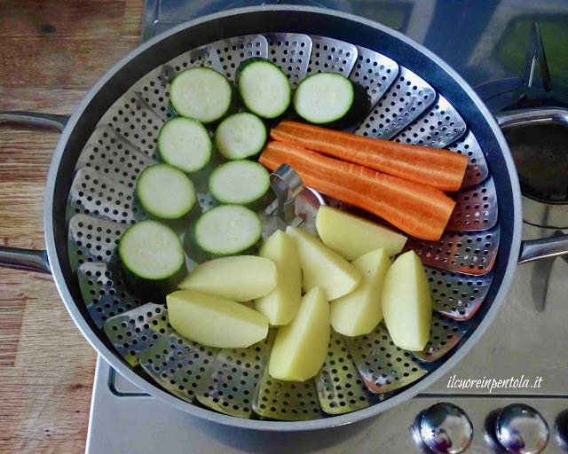cuocere verdure al vapore