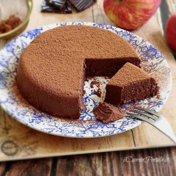 torta fredda cioccolato e mele